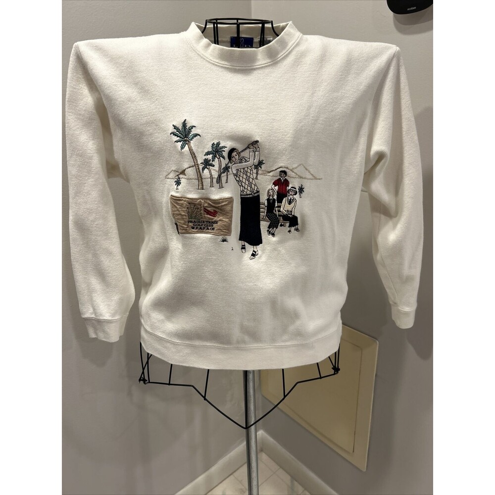 Vintage EP Pro Gold Crewneck Sweatshirt Embroidered Size Large Prairie Trace OH